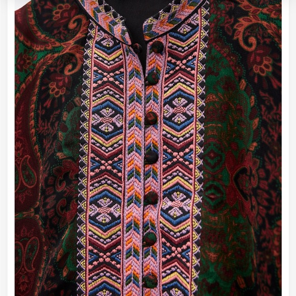 NWT ZARA JACQUARD RIBBON DRESS - Picture 4 of 15